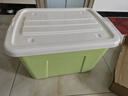 龙士达收纳箱塑料整理箱玩具杂物储物箱衣服内衣收纳盒有盖带滚轮周转箱 绿色加大号80L 实拍图