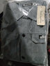 左斯客外套男2024春秋新款潮男薄款时尚牛外套日系牛仔夹克复古上衣服开 贴布灰色 2XL 实拍图