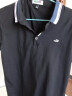 卡帝乐鳄鱼（CARTELO）短袖T恤男2022夏季韩版青年商务休闲衫翻领上衣服休闲男士polo 黑色 2XL 实拍图