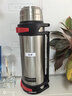 恩尔美（nRMEi）大容量保温壶不锈钢保温瓶杯家用热水瓶户外车载便携旅行大水壶 钢本色5L-可装10斤水-背带 实拍图