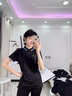 皓衣阁文化衫t恤定制工作服刺绣企业工衣POLO广告团体服工服聚会衫印字 【舒适款桑蚕丝】黑色 M 实拍图