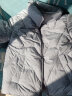 雪中飞女士鹅绒糖果色羽绒服简约百搭日常通勤立领纯色冬季保暖外套潮 灰色 160/84A 实拍图