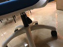 迈亚家具电脑椅家用升降转椅靠背办公舒适久坐会议椅学生宿舍座椅办公椅子 白框 蓝网 滑轮款 钢制脚 固定扶手 实拍图