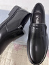 老人头秋冬季皮鞋男真皮软皮软底中老年人商务鞋男士皮鞋加绒保暖鞋爸爸 HZ128803-1黑色[单里款] 40 实拍图