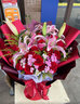 琐拉情人节鲜花速递玫瑰百合混搭花束送朋友女友生日礼物全国同城配送 11朵香槟玫瑰百合桔梗混搭花束 实拍图