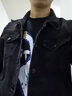 皮尔卡丹（pierre cardin）【潮流刺绣】夹克男夏季修身休闲商务宽松外套黑灰色M 实拍图