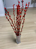 雪柳干枝水插花水培鲜花室内遇水开花客厅阳台观花绿植雪柳花鲜枝水养年宵花卉植物 银柳红色10支80厘米高 不含瓶 实拍图