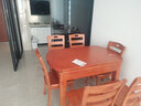 尊禾 餐桌 实木餐桌椅组合 伸缩折叠现代中式家具吃饭桌子 1桌6椅 实拍图