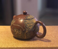 此时此刻 钦州坭兴陶纯手工茶壶泡茶壶荷花浮雕西施壶全手工茶器茶具 荷花西施全雕（1壶2杯） 210ml 实拍图