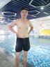 特步（XTEP）游泳裤男士泳衣双层宽松泳裤三件套男防尴尬沙滩裤温泉游泳装备 43202泳裤【升级版-拉链口袋】 3XL 建议150-180斤 实拍图