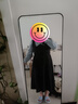 独束大码女装假两件撞色衬衫领连衣裙女秋冬微胖mm文艺复古穿搭裙子 墨染黑【适合160左右】 2XL 实拍图
