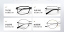万新（WAN XIN） 近视眼镜防蓝光辐射非球面现片配眼镜框男女0-1500度配成品眼镜 金属全框60063DG枪色 1.60多屏防蓝光镜片（近视超薄） 实拍图
