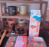 Bincoo咖啡压粉座咖啡机手柄配套器具收纳填压座布粉器辅助压粉 58mm胡桃木3件套-黑色 实拍图