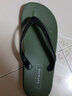 热风男鞋拖鞋沙滩拖鞋男士时尚舒适百搭居家简约青年夹脚人字拖 75黑绿 40 实拍图