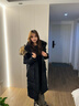 QYGY东北加厚白鹅绒羽绒服女长款过膝新款超厚极寒工装毛领派克服外套 女士黑色 真貉子大毛领 S  90鹅绒406g（建议85-108斤） 实拍图
