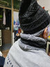 宝佳贝怡帽子男冬季女士加厚加绒针织棉帽骑车防寒毛线帽潮保暖韩版户外帽 黑色 帽子+围脖 实拍图