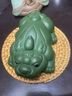 玉颐阁送礼佳品宜兴紫砂茶宠摆件精品可养手工茶玩招财小貔貅威震四方 绿泥款 实拍图