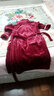 琼瑛法兰绒情侣睡袍女士浴袍春秋冬季珊瑚绒睡衣加厚浴衣家居服 QY043A酒红一件 M 实拍图