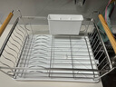 帅仕厨房碗碟置物架304不锈钢碗架沥水架碗碟收纳架碗篮筷子筒台面 【304橡木把手】带筷子筒 实拍图