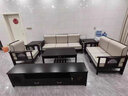 蓝刻新中式纯实木沙发客厅大户型别墅组合古典禅意木质四人位转角沙发 四人位 实拍图