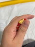 生日礼物黄金貔貅手链皮丘转运珠男999足金3D硬金貔恘女金珠红绳手链情侣七夕礼物520礼物 貔貅+4粒加厚金珠（红绳） 实拍图