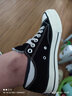 人本 春秋百搭港风平底板鞋学生网红帆布鞋1970s鞋子女潮 黑色（偏大半码） 40 女 实拍图
