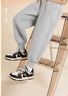 JEANSWEST CLUB真维斯集团儿童冬季加绒卫裤新款男童长裤保暖女童运动裤中大童 灰-happy熊猫 140 （建议身高130-140cm） 实拍图