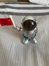 迪加伦 网红款 太阳能宇航员汽车摆件挥摇中国旗手太空人创意可爱公仔男女车载车内装饰挂件用品送礼 银色 实拍图