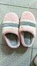 寓云保暖棉拖鞋情侣秋冬季加厚防滑底半包跟拖鞋男款女款 粉色35-36码（适用34-35脚） 实拍图