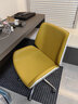 巢澜欢乐颂真皮电脑椅 办公椅可躺老板椅总裁椅办公室会议室家用椅子 钢琴白+黄色超纤皮(中班款) 实拍图