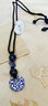 古语今风 青花瓷吊坠挂件中国风毛衣链长款民族风项链复古挂饰配饰装饰品女 月色 链周长86cm长短可调节 实拍图