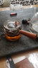 日式手工实木侧把煮水茶壶加厚玻璃壶自带茶滤耐高温三界电陶炉煮茶器侧把玻璃茶壶电茶炉煮茶壶具 单木纹侧把煮茶壶 实拍图