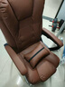 勤一 加厚可躺办公椅子电脑椅家用老板椅弓形麻将椅子午休靠背座椅 皮艺-棕色 标准可躺款（无脚托+无腰枕） 实拍图
