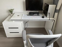 斯兰梦贝轻奢现代实木书桌卧室床头桌家用家具电脑桌伸缩白色办公学习桌子 电脑书桌【不带椅】 1000*600*760mm（不带键盘托） 实拍图
