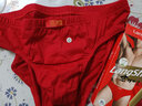 浪莎【4条装】浪莎内裤男三角裤男士内裤青年三角底裤衩子 纯棉大红4条装 XL-1 实拍图