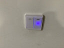 LXEE 无线遥控开关面板免布线220V智能电灯家用卧室单双控 随意贴遥控开关灯光 86型明暗装 高雅白2开：1个主开关+1个随意贴 实拍图
