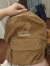KANGOL官方新款复古灯芯绒拉链双肩包大容量休闲简约男女背包学生党 咖色 实拍图