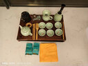 祥业 整套青瓷茶具套装办公家用实木茶盘托盘茶道茶海茶台茶杯茶壶茶 双鱼报喜+青瓷套装 实拍图