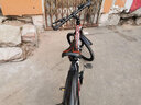 铠美尔自行车成人男女山地车 儿童中学生双碟刹变速非公路车单车 六刀黑蓝色 26寸21速高配【适合160-185CM】 实拍图