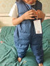 雅鹿2025新款儿童羽绒背带裤外穿婴幼儿宝宝幼童加厚连体裤保暖羽绒裤 深蓝色 130cm 实拍图