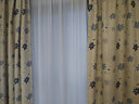遮光窗帘成品简约现代卧室客厅遮阳防晒落地飘窗帘子全遮光布料 蓝色 挂钩加工宽2.5米*高2.7米 实拍图