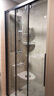 九牧（JOMOO） 【定制】极简整体淋浴房一体式浴室隔断一字型屏风三门联动E16  雅黑 光玻1.1-1.19m（高2m） 实拍图