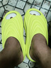 亚束2025运动拖鞋男厚底增高防滑户外踩屎感凉拖减震夏季外穿破茧系列 荧光绿【可拆卸内胆】 46-47 【45-46码脚拍这个】 实拍图
