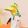 kocotree儿童防晒帽夏宝宝遮阳帽男童女童渔夫太阳帽子防紫外线大帽檐 IP卡通小恐龙(立体版) S码：头围48-50CM，6个月-2岁 实拍图