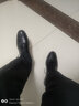 奥康男鞋男士布洛克内增高皮鞋男大码商务增高男皮鞋结婚新郎 黑色平底 39 实拍图