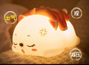 拓客呼噜猫小夜灯生日礼物女生高级感小众实用送女朋友老婆床头灯卧室 呼噜猫硅胶灯-七彩拍拍灯 实拍图