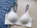 KJ无痕内衣女聚拢小胸收副乳纯欲文胸薄款无钢圈舒适运动胸罩套装 奶白色（单文胸） M适合75ABC 实拍图