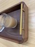 木雅轩胡桃木茶托盘木质水果托盘长方形茶具水杯托盘实木果盘零食盘 胡桃木托盘42*30*4.5cm单托盘 实拍图