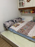 宜捷家居 儿童床单人床高低床上下床衣柜床一体多功能儿童家具实木框架 衣柜床+拖床 白 1.5*1.9米 实拍图