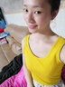 艾路丝婷背心女夏装新款纯色女士无袖衫打底衫吊带小背心TX6051 黄色 S 实拍图